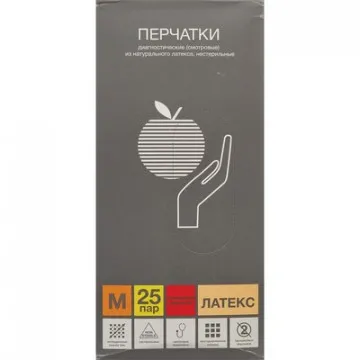 Перчатки мед.смотров. латекс., нест.,н/o, High Risk,Benovy(M) 25 пар/уп