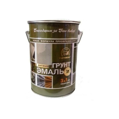 Грунт-эмаль Радугамалер 3 в 1 серая 10 кг