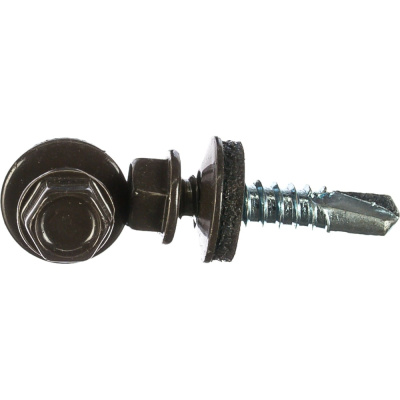 Кровельный саморез Kenner 5,5х25 RAL8019 серо-коричневый (250 шт.)