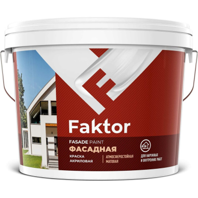 Фасадная краска ЯРОСЛАВСКИЕ КРАСКИ FAKTOR (белая; ведро 6 кг) О05366