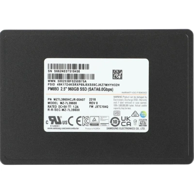 SSD накопитель Samsung PM893 960GB 2.5 SATA3 MZ7L3960HCJR-00A07