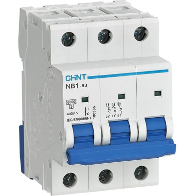 Автоматический выключатель CHINT NB1-63 3P 3А 6кА х-ка B (DB) (R)