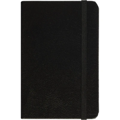 Бизнес-блокнот Attache (100x150 мм) А6, ЭССЕ,балакр,резин,клетка,черный,80л