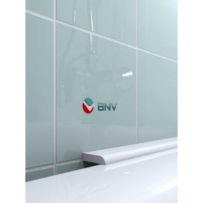 Акриловый бордюр плинтус для ванны BNV СВ24 универсальный 75 см, белый цвет, глянцевая поверхность, бр_св24 750_бел