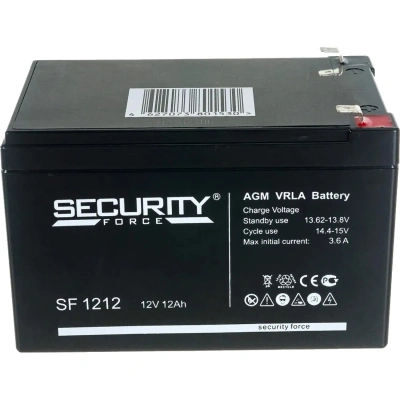 Батарея аккумуляторная Security Force SF 1212 используется в охранно-пожарных системах. Батарея