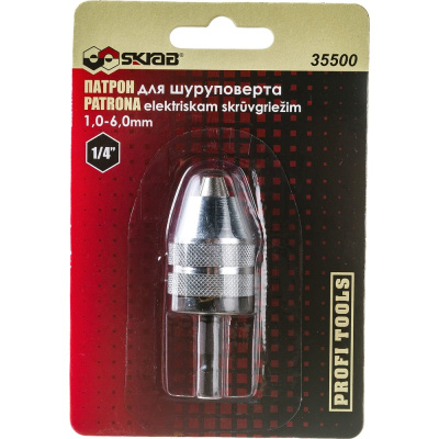Патрон для шуруповерта (1/4"; 1.0-6.0 мм) SKRAB