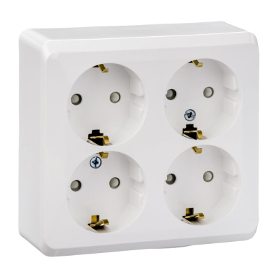 Четверная розетка Systeme Electric Этюд PA16-208B 293415