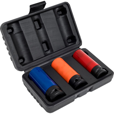 Головки ударные тонкостенные шестигранные 3 предмета, 1/2" DR Forsage