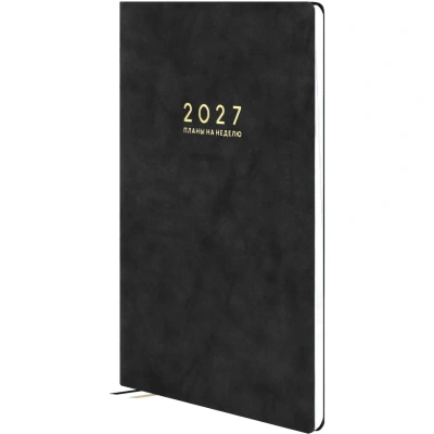 Еженедельник датированный 2027 ESCALADA А4 (210x297мм) 80л черный 73584