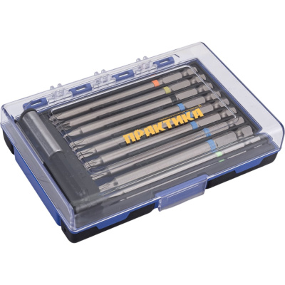 Набор бит (10 шт; PH; PZ; SL; T/Torx; TW; 100 мм) ПРАКТИКА