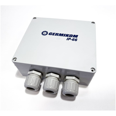 Монтажная коробка с гермовводами GERMIKOM под гофру 16мм Germikom IP66 PRO16 3xM20