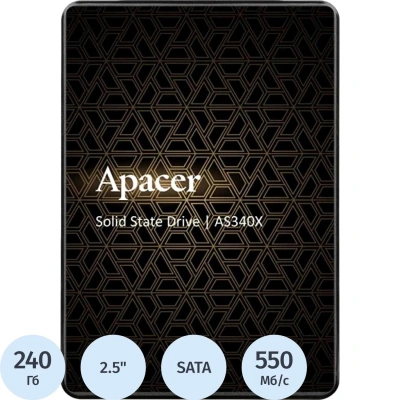 SSD накопитель Apacer SSD PANTHER AS340 240Gb SATA 2.5(AP240GAS340XC-1)