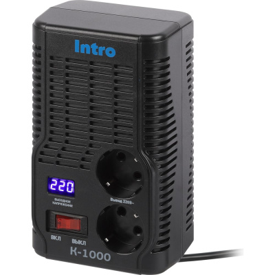 Стабилизатор напряжения Intro К-1000, 160-260В/220В, 1000ВА