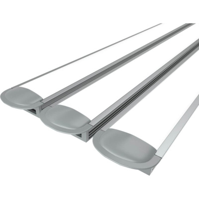 Комплект Ledcraft LC-LPV1234M28-3x3Silver из 3 шт серебро (3м профиль+3м рассеиватель+2 заглушки)