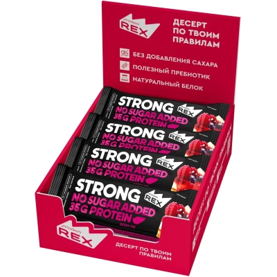 Батончик ProteinRex протеиновый STRONG Ягодный пай, 100гx12шт/уп