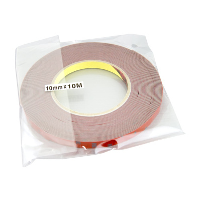 Оригинальный серый двусторонний скотч MTF Light 3M TAPE(ACRYL) 10мм х 10м красная подложка