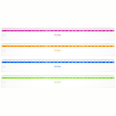 Линейка 30см Berlingo "Color", пластиковая, прозрачная