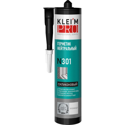 Герметик силиконовый нейтральный KLEI`MPRO N301, прозрачный, 300мл 5035