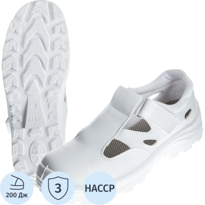 Полуботинки (сандалии) АЛМИ(арт. 80302-011600) с МП, белые, р.36