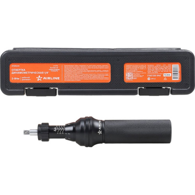 Отвертка динамометрическая Airline, 1/4", 2-8 Нм, в кейсе ATBN304
