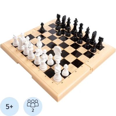 Настольная игра Шашки-Шахматы-Нарды (бол, беж), 03893
