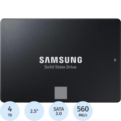 SSD накопитель Samsung 870 EVO 4TB 2.5 SATA(MZ-77E4T0B)