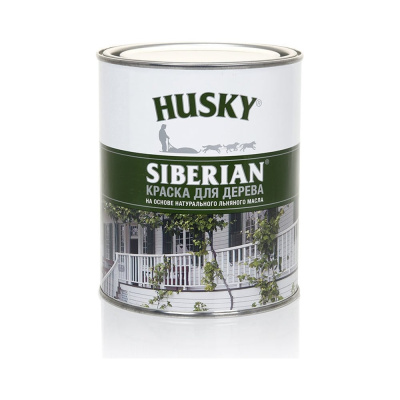 Краска для дерева на льняном масле HUSKY SIBERIAN цвет Светлый лен 0,9л