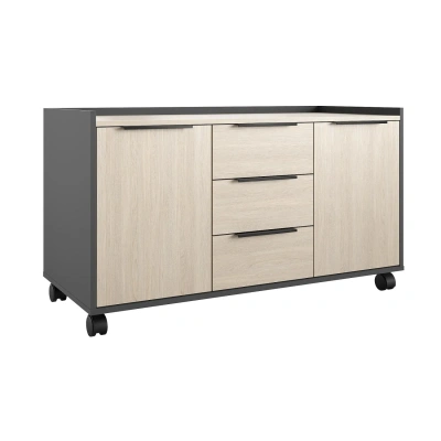 Тумба выкатная К-Loft Director 241T006 1170x500x635 дуб скандинав./графит