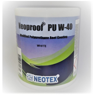 Полиуретановое гидроизоляционное покрытие на водной основе NEOTEX NEOPROOF PU W-40 1кг (белая) Ral 9003