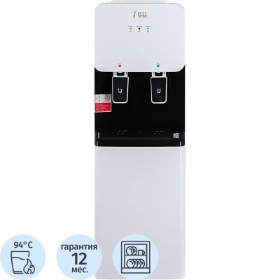 Кулер-водонагреватель БЕЗ ОХЛАЖДЕНИЯ ECOTRONIC J1-LCN XS, напольный, шкаф, 2 крана, белый, 12091
