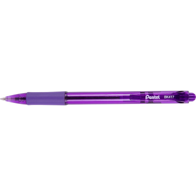 Автоматическая шариковая ручка Pentel Fine Line d 0.7 мм 12 шт BK417-V фиолетовые чернила