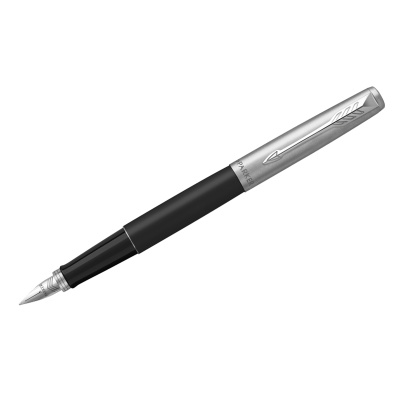 Ручка перьевая PARKER "Jotter Bond Street Black CT", черный, детали нержавеющая сталь, синяя, 2030947