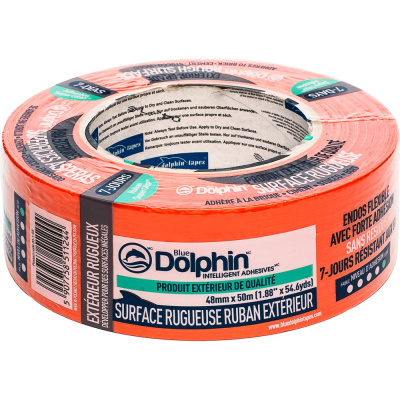 Малярная штукатурная лента для наружных работ Blue Dolphin Exterior Tape 48мм х 50м