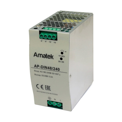 Блок питания Amatek AP-DIN48/240 48В, 5А, 240Вт