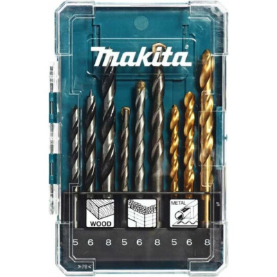 Набор сверл (9 шт.; 5, 6, 8 мм; дерево/металл/бетон) Makita
