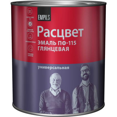 Эмаль Расцвет ПФ-115 белая, 2.7 кг