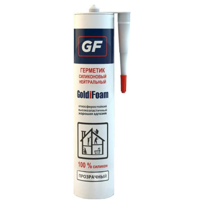 Силиконовый нейтральный герметик GoldiFoam GF бесцветный