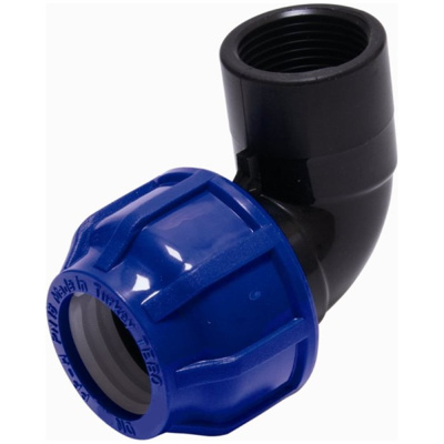 Компрессионный отвод TEBO ПНД вн. резьба 63x1.1/2" T-ПНД.О.4.63-112.CN
