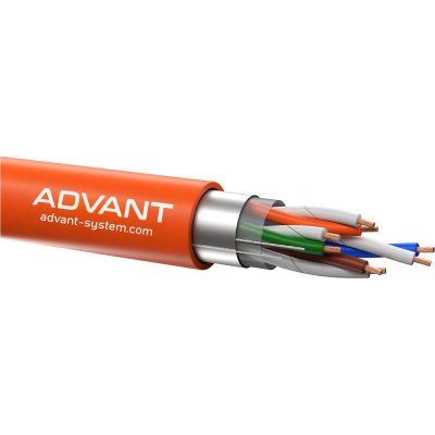 Кабель Ethernet Витая пара кта.6, F/UTP экранированный Advant проводник: многожильный