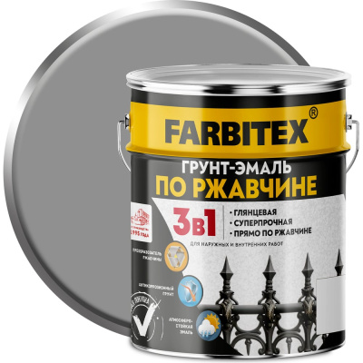Грунт-эмаль по ржавчине Farbitex 4300013877