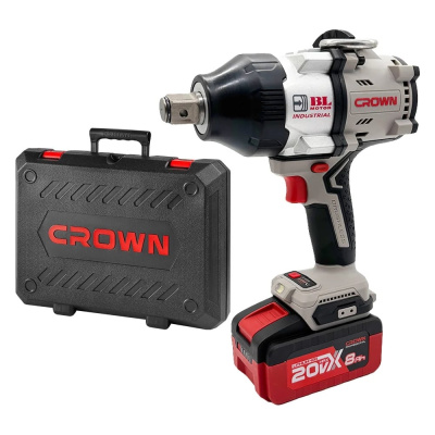 Гайковерт ударный аккумуляторный CROWN BL CT22056HX-8SC4 BMC