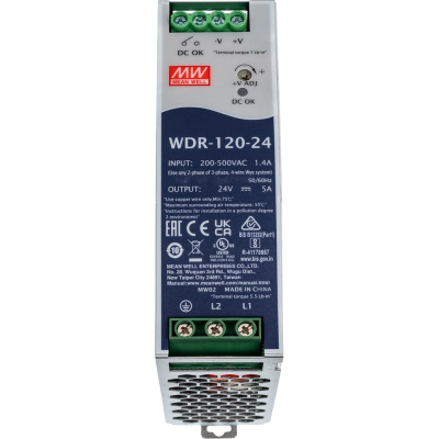 Источник питания Mean Well WDR-120-24 Т00297182