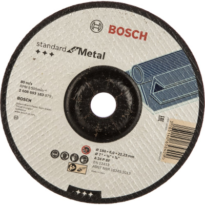 Круг обдирочный Standard по металлу (180x6х22.2 мм) Bosch