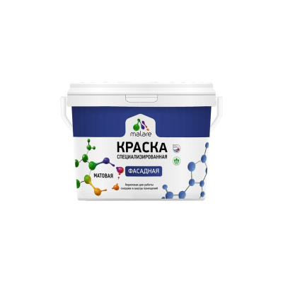 Краска MALARE "Professional" фасадная, абсолютный бежевый, 1,3 кг КФСДПРОФАББМ0130