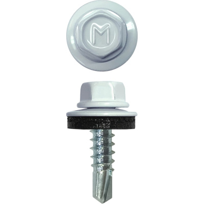 Саморез по металлу Daxmer 4,8x19 RAL 9003 400шт