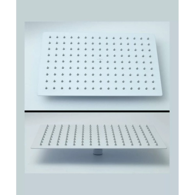 Лейка тропического душа VIEIR прямоугольная 20×30 см верхний душ белая