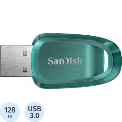 Флеш-память SanDisk CZ96 Ultra Eco 128Gb/USB3.2/Blue-Green(SDCZ96-128G-G46)