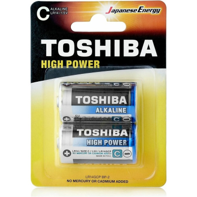 Элемент питания алкалиновый Toshiba LR14 2/card