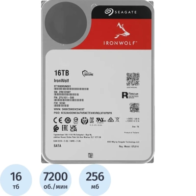 Жесткий диск Seagate IronWolf NAS 16TB 3.5 ST16000VN001