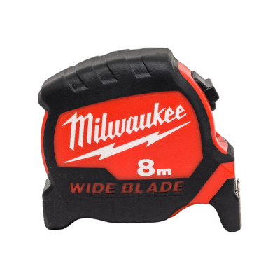 Рулетка Премиум с широким полотном Milwaukee 8м
